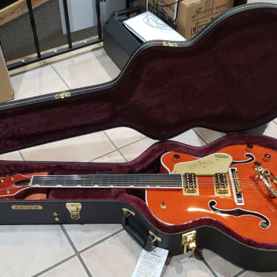 Gretsch G6120TG Players Edition Nashville Hollow Body with Bigsby 2022 Orange Stain image 8