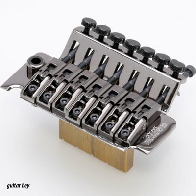 Gotoh GE1996T-7 7 String Double Locking Tremolo with GLN-7 Nut (33 mm,  Cosmo Black)