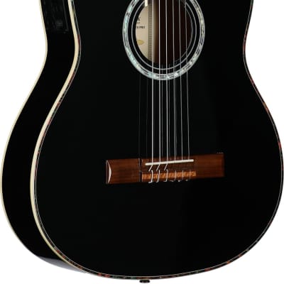 Ortega RCE145 Classical Acoustic-Electric Guitar (with Gig Bag) - Black image 8