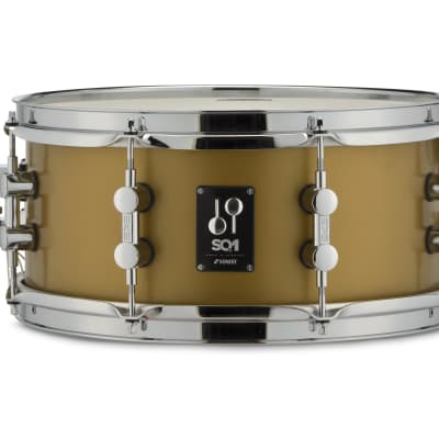 Sonor SQ1 Series 14x6.5" Satin Gold Metallic Birch Snare Drum Worldwide Shipping | Authorized Dealer image 1