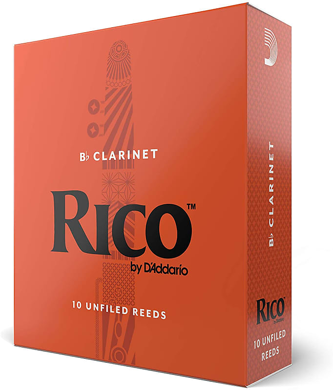 Rico Bb Clarinet Reeds RCA1035, Strength 3.5, 10-pack image 1