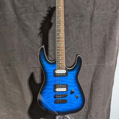 Dean MD X Quilt Maple Trans Blue Burst Electric Guitar image 1