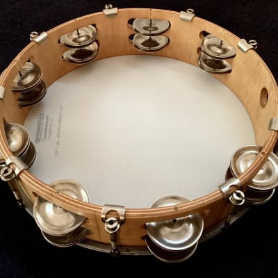 Ludwig 10” Tunable Wood Shell Tambourine Double-Row Jingles image 5