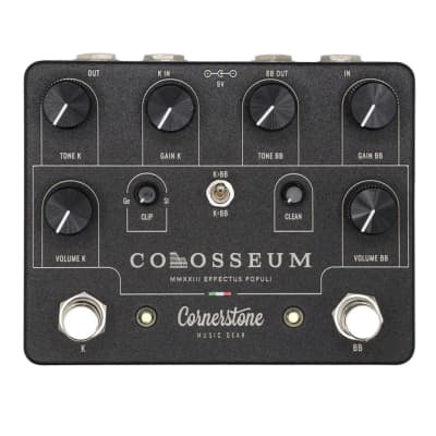 Cornerstone Colosseum LTD BK Black Dual Overdrive Klon & Bluesbreaker Effectpedal Handmade in Italy for sale