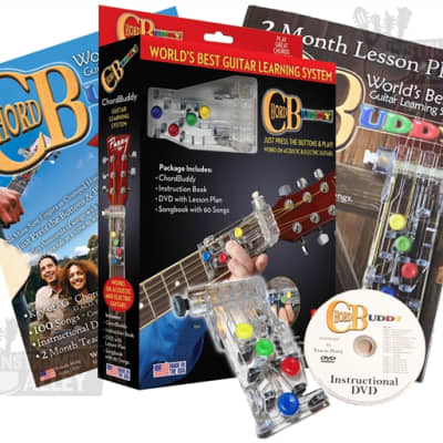 Chord Buddy Acoustic Guitar Learning System with Color-Coded Songbook, Instruction Book, App, Device image 1