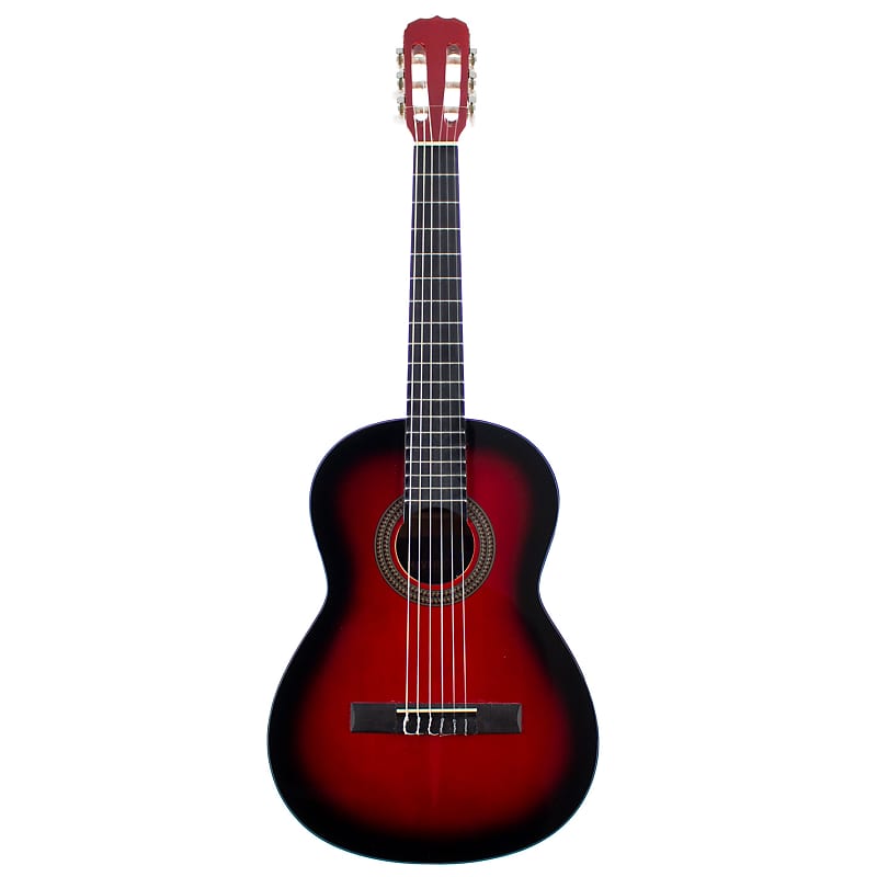 Maverick Guitars 3/4 Size Classical Guitar Red w/Gig Bag | Reverb