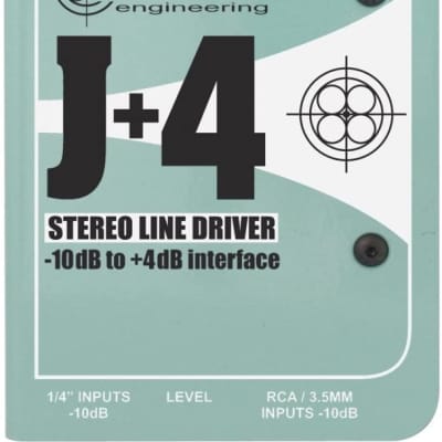 Radial J+4 Stereo Line Driver -10dB to +4dB Interface DI image 1
