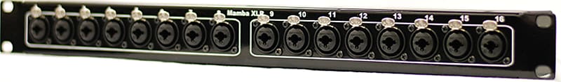 Mamba 16 XLR Combo (XLR/TRS/TS) to 16 XLR Male 1RU XLR Patch Bay image 1