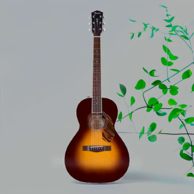 Fender PS-220E Parlor 6-String Acoustic Guitar (3-Tone Vintage Sunburst) image 8