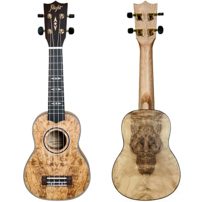 Flight Quilted Ash Soprano Ukulele Supernatural Series Model DUS410 DUS410QA image 2