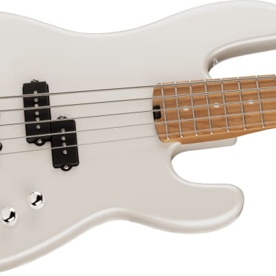 Charvel Guitars Pro-Mod San Dimas Bass PJ V, Caramelized Maple Fingerboard - Platinum Pearl image 3