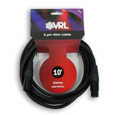 VRL VRLDMX5P10 5 Pin DMX Cable 10' image 1