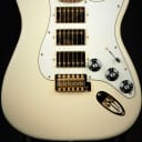 Fender Channel Exclusive Mahogany Black Top Stratocaster HHH - Olympic White