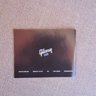 Gibson Les Paul Owners Manual 2008 Gibson Solid Body Guitar Owners Manual Excellent Condition image 3