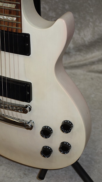 2013 USA Gibson Les Paul LPJ electric guitar in rubbed white