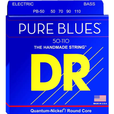 DR PB50 Pure Blues 4 Set Bass Guitar Strings, .050 -.110