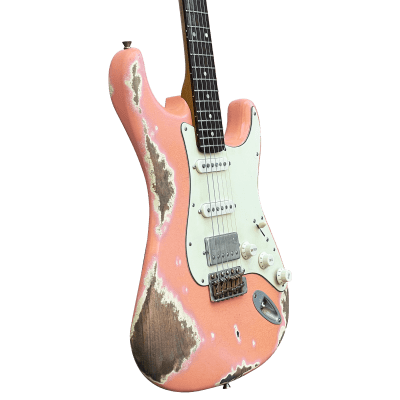 10S iCC Strat 11 Tone HSS Electric Guitar Shell Pink Heavy Relic image 10
