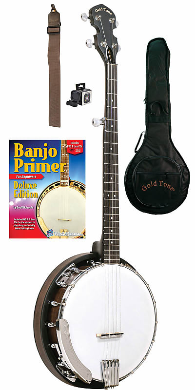 Gold Tone CC-BG Beginners Bluegrass Cripple Creek Banjo Starter Package w/Gig Bag image 1