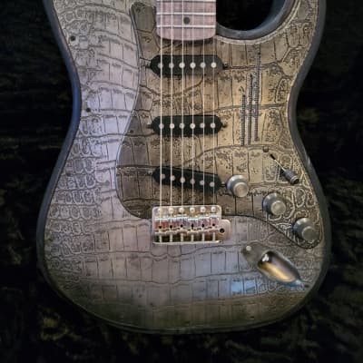 James Trussart Steel-O-Matic Silver Gator Stratocaster guitar image 1