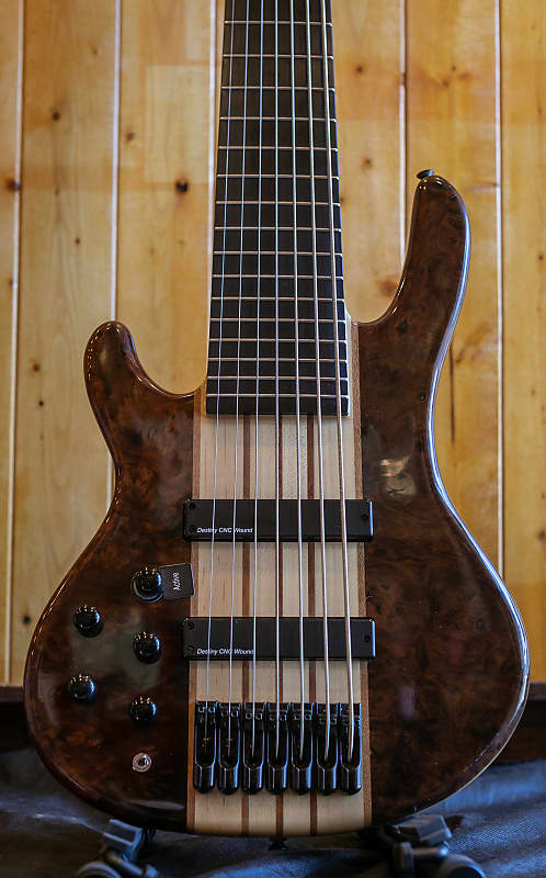 IYV 7 string bass left handed ベース Wolf S9-7 Left Handed 7 String Bass Quilted Bubinga(Neck