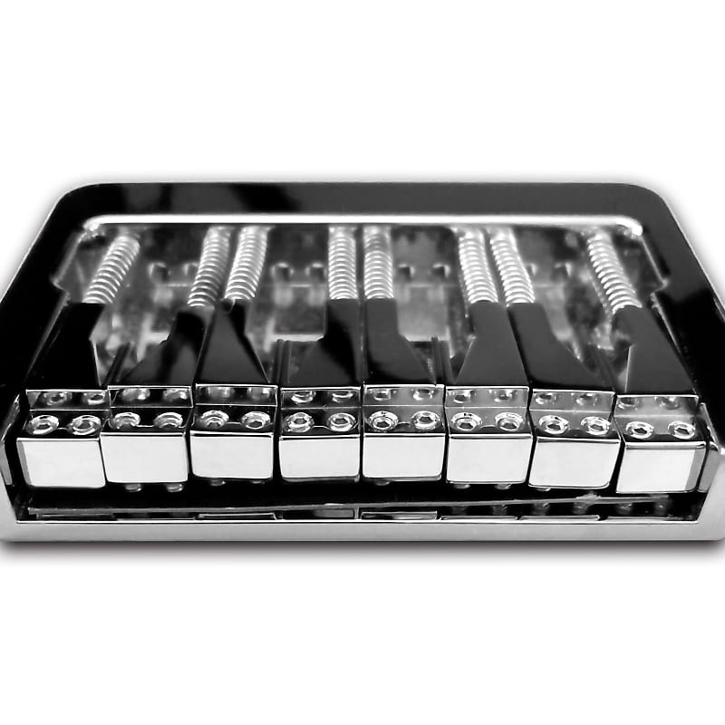 Lowe Custom Guitars 8-string Bass Guitar Bridge - Chrome