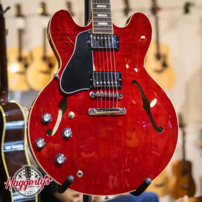 Gibson ES-335 Figured Left Handed - Sixties Cherry with Hardshell Case image 1