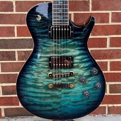 PRS Private Stock McCarty 594 Singlecut, Sub Zero Glow Smoked Burst, Quilted Maple Top, Figured Mahogany Body, Figured Mahogany Neck, Smoked Black/Gold Hardware image 1