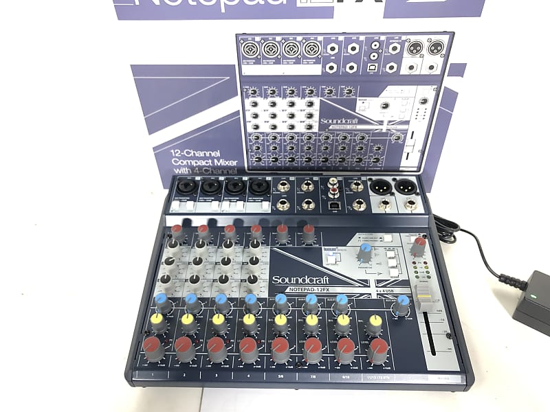 Soundcraft Note Pad-12FX Mixer W/Euproean 2.5A 250V Power Cable #1649 (One)  | Reverb