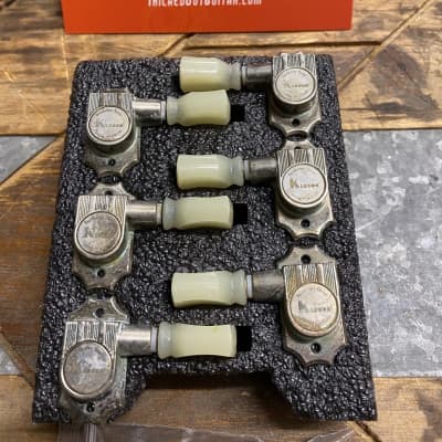 Real Life Relics Kluson 3 + 3 Revolution Series G Mount Tuning Machines 19:1 Ratio KRG-3-NP for sale