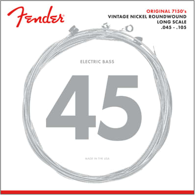 Fender 7150 Pure Nickel Bass Strings - Long Vintage Nickel Roundwound 45-105 image 6
