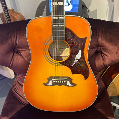 Epiphone Dove Pro Dreadnought Acoustic-Electric Guitar w/ Case - Violin Burst (Pre-Owned) image 1