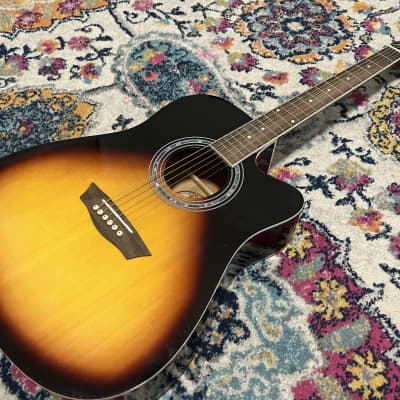 Washburn WA90CEVSB Sunburst Acoustic Guitar image 1