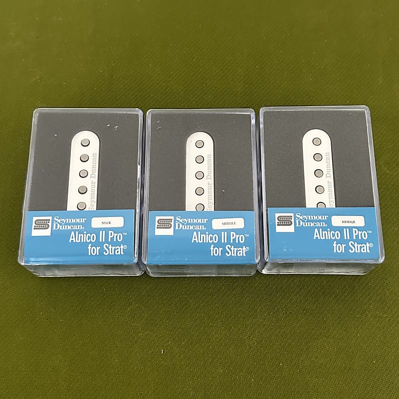 Seymour Duncan APS-1 Alnico II Pro Staggered Strat Pickup Set | Reverb