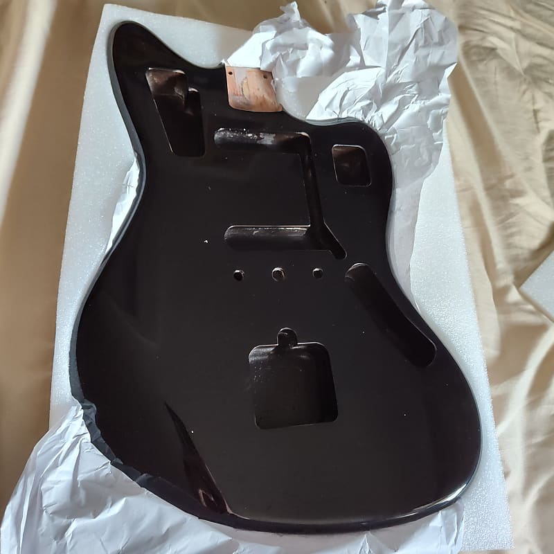 Black Gloss Jaguar Style Guitar Body Reverb 1748