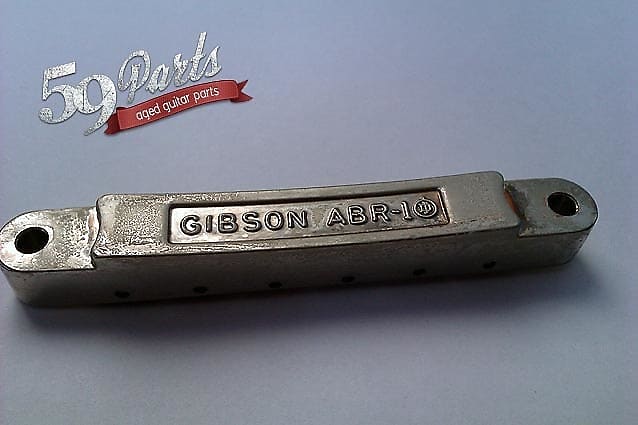 Hand aged Gibson HISTORIC ABR-1 no-wire bridge, nickel, Gibson Historic 1959