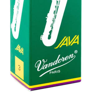 Vandoren SR343 Java Green Baritone Saxaphone Reeds - Strength 3 (Box of 5)