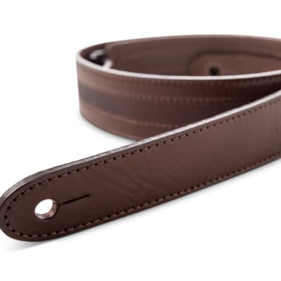 Taylor Strap, Slim Leather, Chocolate Brown, 1.5" image 1