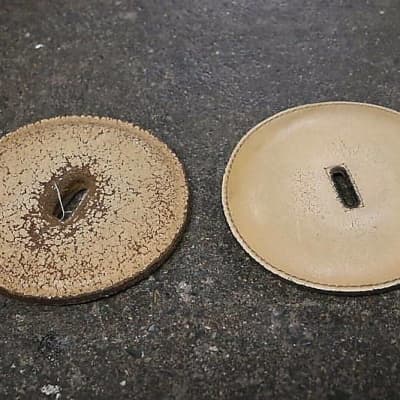 Leather  Cymbal Pads (Pair) Tan image 1