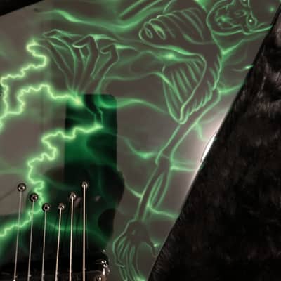 Dean Z USA Custom Shop 2018 - Dean Custom Shop Green Ghost &Flames image 1