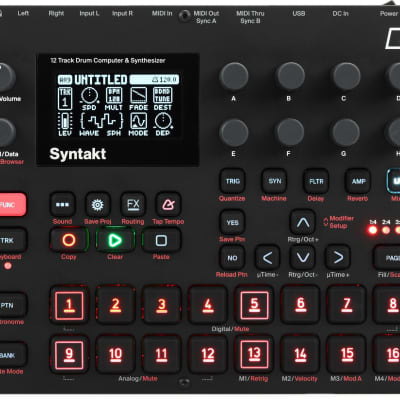 Elektron Syntakt 12-voice Drum Computer and Synthesizer