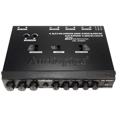 Audiopipe 4 Band Wireless Streaming Graphic Band Equalizer w/Bluetooth EQ-450BT image 3