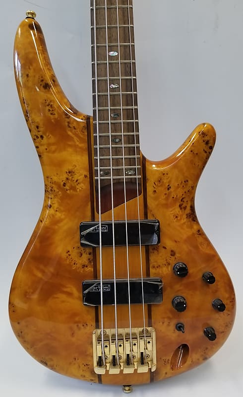 Ibanez SR800AM 4 String Electric Bass Guitar in Amber image 1