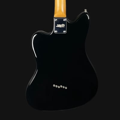 JET Guitar JJ-350 Electric Guitar In Black With Roasted Maple Fretboard image 4