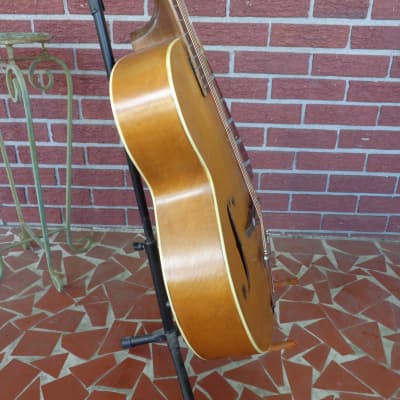 1930's Kay Baritone Archtop Guitar - B Tuning - Extra Wide Fretboard - Hard Case image 10
