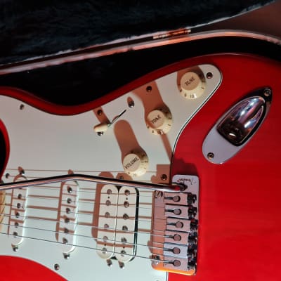 Fender American Deluxe Fat Stratocaster unique Locking Tremolo 2000 Red image 8