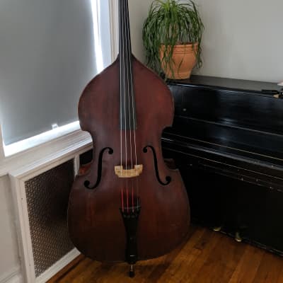 German Double Bass Upright Bass 1850 Brown image 4