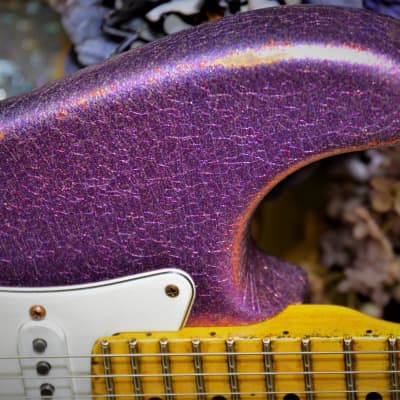 Fender Stratocaster  Standard Custom Relic Nitro Magenta Sparkle image 12