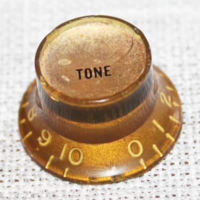 Vintage 1960's Gibson Gold Reflector Knob Tone Les Paul SG ES 1962 - 1970's Gold Insert image 1