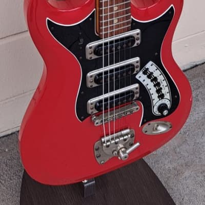 1964 HAGSTROM II CHERRY RED ELECTRIC GUITAR W/CASE image 4