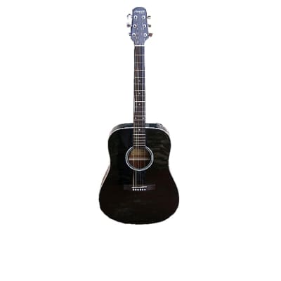 Ashland SD80 (By Crafter) steel acoustic dreadnought guitar in black finish image 11